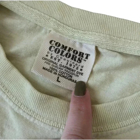 Elevation Worship Pale Yellow Comfort Colors Short Sleeve Size Large Christian - Picture 5 of 6